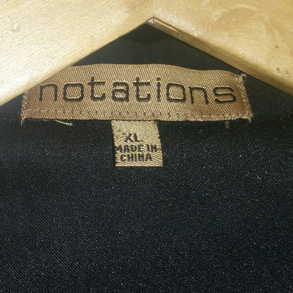 "Notations" Black Casual Zip Jacket - image 3